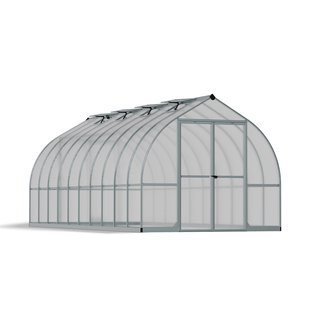 Canopia Tuinkas Bella 8x20 - Polycarbonaat - Zilver - 244x604x219cm