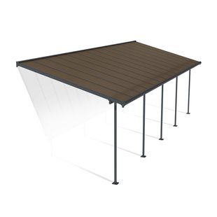 Palram | Canopia - Terrasoverkapping Capri - Donkergrijs/brons - 860x295x299cm