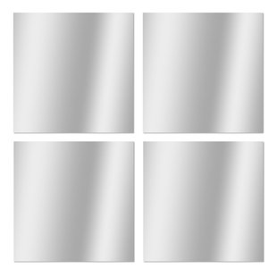 Zelfklevende Spiegels 4 Stuks Vierkant 30x30cm