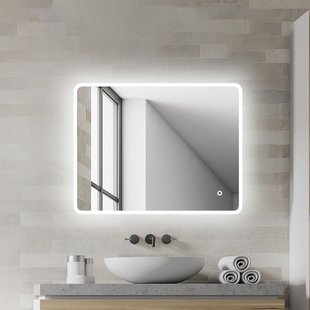 Klassieke Badkamerspiegel Renzo - Rechthoekig - 90x70 Cm