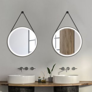 Klassieke Badkamerspiegel Barber - Rond - Zwart - Ø60 Cm