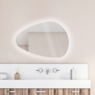 Allibert Badkamerspiegel Met Verlichting Stone - Rechthoekig - Met Verwarming - 80x55 Cm