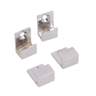 Spiegelklemmen U-vorm Zilver 4 Stuks