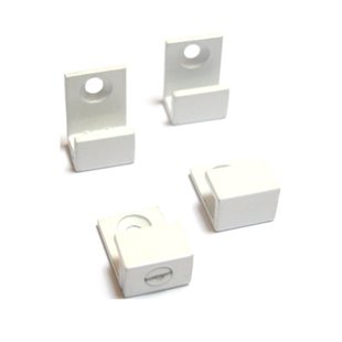 Spiegelklemmen U-vorm Wit 4 Stuks