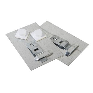 Set Van 2 Metalen Platen Spiegelbevestiging 10x8cm