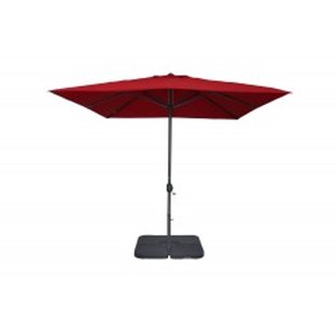 Easywind Stokparasol Harmattan - 300x300cm - Rood - 210g/m² Aluminium Mast Met Opwindmechanisme Kantelbaar