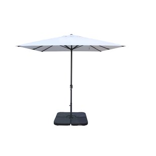 Easywind Stokparasol Zephyr - 300x300cm - Ecru - Met Opwindmechanisme 208g/m² Aluminium Mast Windbestendig