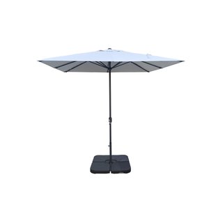 Easywind Stokparasol Belveo - 300x300cm - Lichtgrijs - Met Opwindmechanisme 208g/m² Aluminium Mast