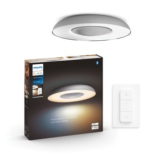 Philips Hue Plafondlamp Still Aluminium ⌀39,1cm 23w Met Hue Dimmer Switch