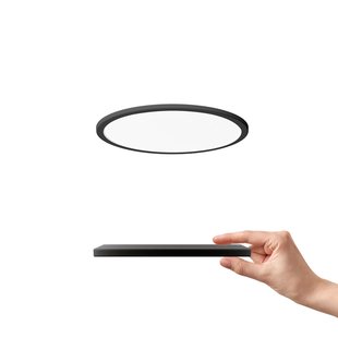 Philips Plafondlamp Superslim Zwart Ø25cm 15w