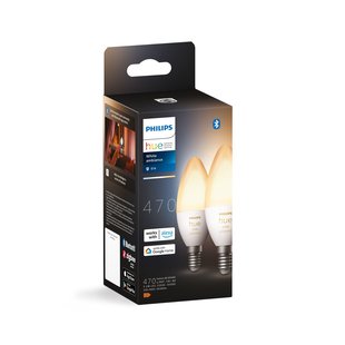 Philips Hue Kaarslamp E14 4w 2 Stuks