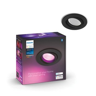 Philips Hue Inbouwspot Centura Zwart Wit En Gekleurd Gu10 5,7w
