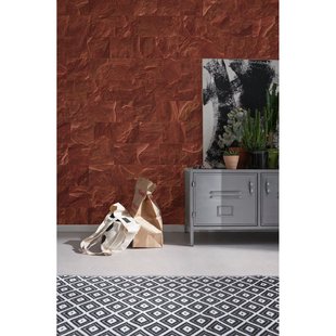 Fotobehang Red Slate Tiles - Meerkleurig - 2,80m X 400cm