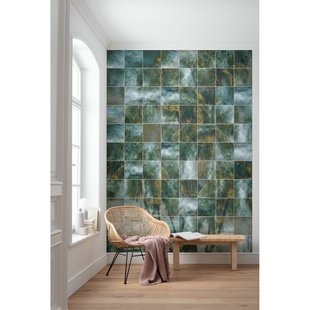 Fotobehang Palm Puzzle - Meerkleurig - 2,80m X 200cm