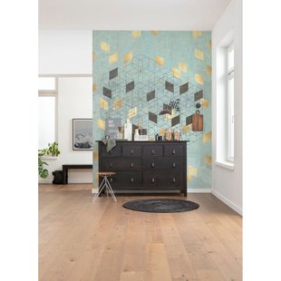 Fotobehang Plaqué D'or - Meerkleurig - 2,80m X 200cm