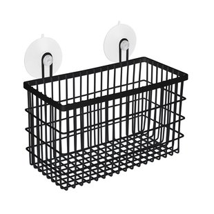 Aquavive Doucherek Rechthoek Met Zuignappen Zwart