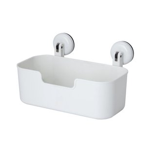 Aquavive Doucherek Kunststof Rechthoek Met Zuignappen Wit