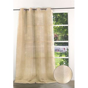 Tamis Lichtdoorlatend Kant En Klaar Gordijn Beige 140 X 260 Cm