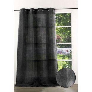 Tamis Lichtdoorlatend Kant En Klaar Gordijn Donkergrijs 140 X 245 Cm