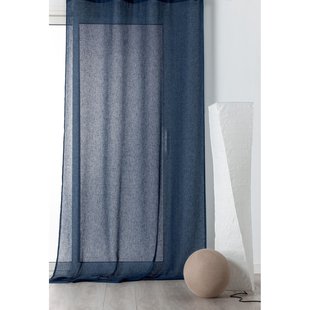 Micao Kant En Klaar Inbetween Gordijn Blauw 145 X 240 Cm