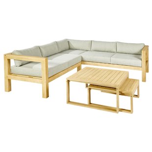 Central Park Hoekbank Sorrento - Teak - 5 Personen