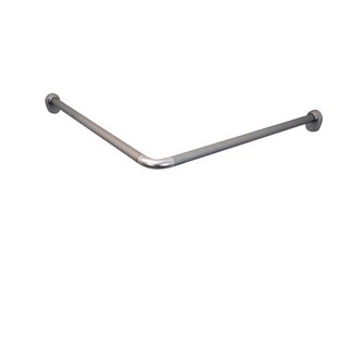 Ridder Universele Hoekdouchegordijnrail Ø25mm Mat Zilver Aluminium