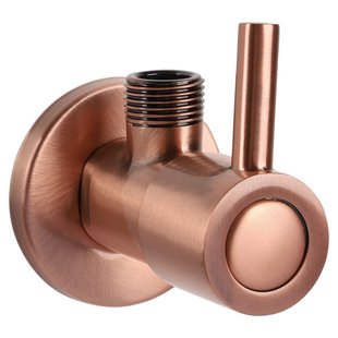 Differnz Hoekstopkraan 1/2x3/8 Rood Koper