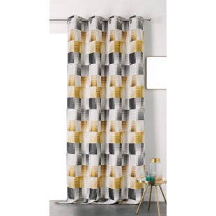 Gordijn Verduisterend Ottawa Ringen Geel 135x285cm