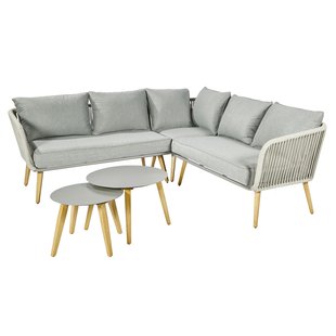 Central Park Hoekbank Ischia - Aluminium/textileen - Antraciet - 5 Personen
