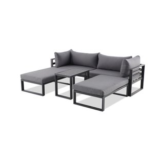 Central Park Hoekbank Napoli - Aluminium - Antraciet - 4 Personen