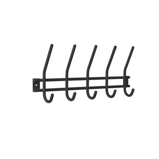 Walteco Kapstok 5 Haken Mat Zwart