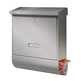 Burg Wachter Wandbrievenbus Nordland 20867 - Staal - Zilver - 38x42,5x11,5cm