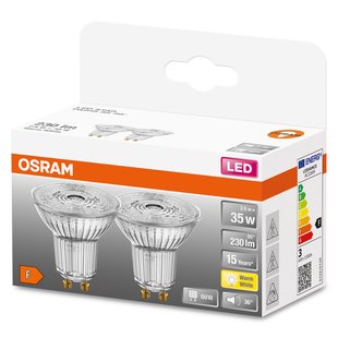 Osram Ledspot Star - Warm Wit - Gu10 - 2,6w - 2 Stuks
