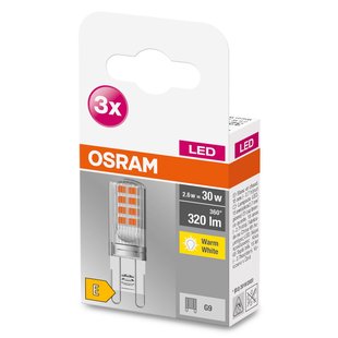Osram Led Capsule Base Pin - Warm Wit - G9 - 2,6w - 3 Stuks