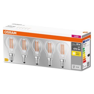 Osram Ledfilamentlamp Peertje Base - D4,5cm - Warm Wit - E14 - 4w