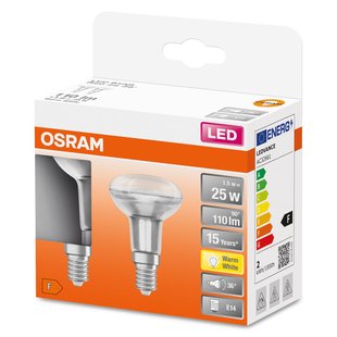 Osram Ledspot Reflector Star - Warm Wit - E14 - 1,5w - 2 Stuks
