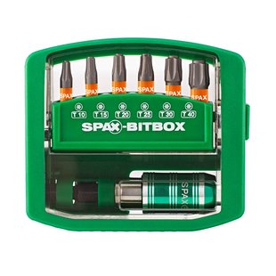 Spax Bitset + Bithouder Bitcheck T-star Plus 7-delig