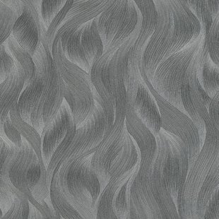 Elle Decoration Vinylbehang Waves - Antraciet - 10,05 M X 53 Cm