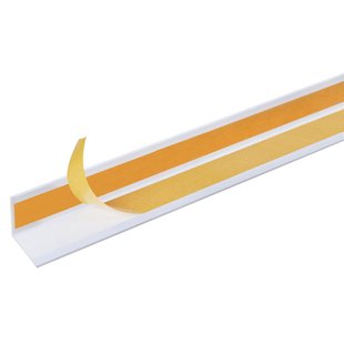 Alberts Hoekprofiel - Pvc Wit - 10x10x1mm 2,6m - Zelfklevend
