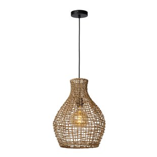 Lucide Hanglamp Alban Hout Ø35cm E27