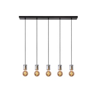 Lucide Hanglamp Gelka Gerookt Glas 5xe27