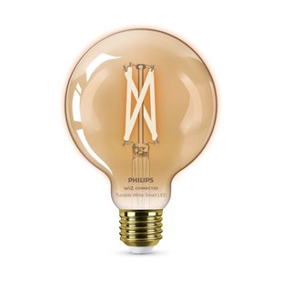 Philips Slimme Ledfilamentlamp G95 Amber E27 7w