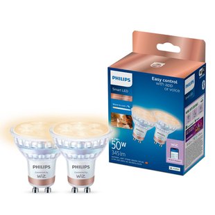 Philips Slimme Ledspot Aanpasbaar Wit Par16 Gu10 4,7w Set Van 2