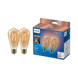 Philips Slimme Ledfilamentlamp St64 Amber E27 7w