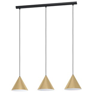 Eglo Hanglamp Narices 3xe27 Zwart Geelkoper