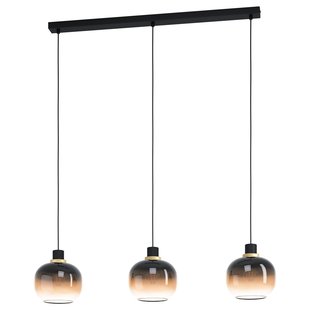 Eglo Hanglamp Oilella Zwart/bruin 3xe27