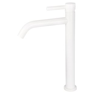 Differnz Wastafelkraan Koud/warm Hoog Gebogen Mat Wit