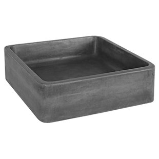 Differnz Wastafel Marba Vierkant 40x40x12cm Beton Donkergrijs