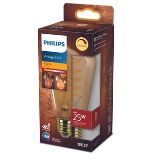 Philips Ledfilamentlamp Edison Classic Warmglow - Amber - D6,5cm - Dimbaar - Warm Wit - E27 - 4w