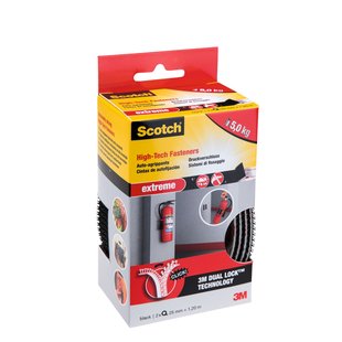 3m Klittenband - Zwart - 1,2m X 25mm